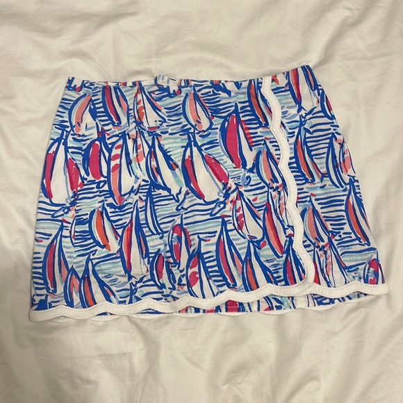 Lilly Pulitzer Michelina Skort Size 0 Red Right Return - Picture 3 of 7